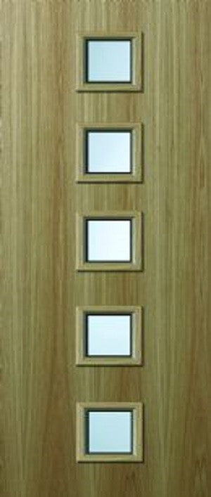 Glazed FD60 Oak Veneer Fire Door